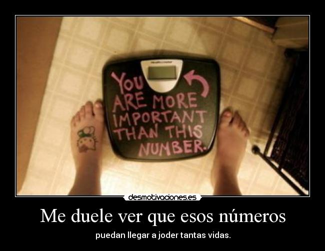 Me duele ver que esos números -