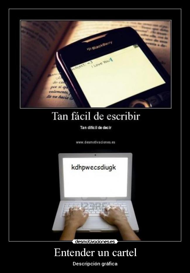 Entender un cartel - Descripción gráfica