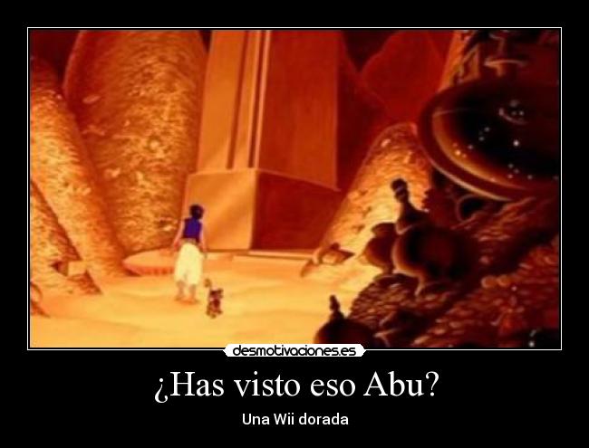 carteles aladdin disney abu mono wii desmotivaciones