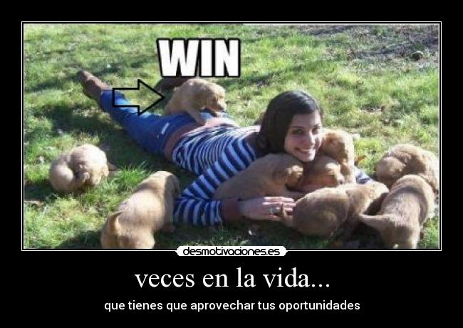 veces en la vida... -