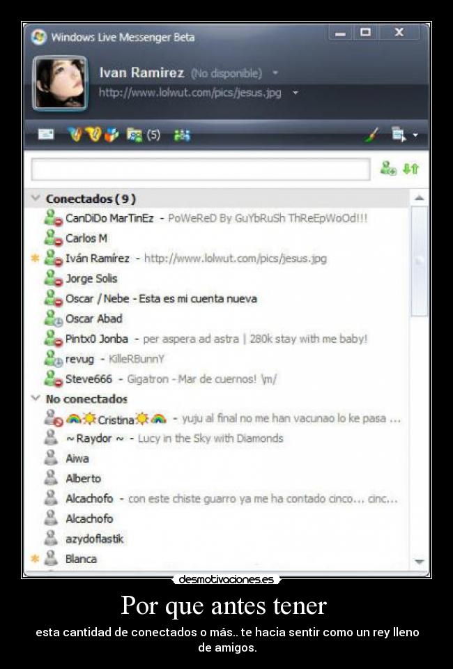 Por que antes tener -