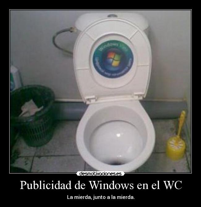 carteles windows publicidad wc vista desmotivaciones