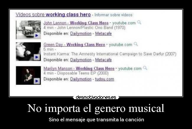 No importa el genero musical -