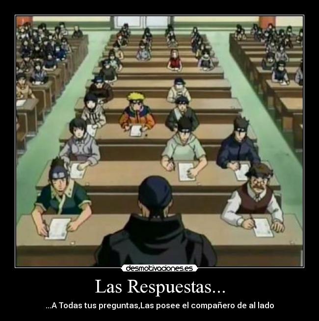 carteles respuestaspreguntasexamenposee desmotivaciones