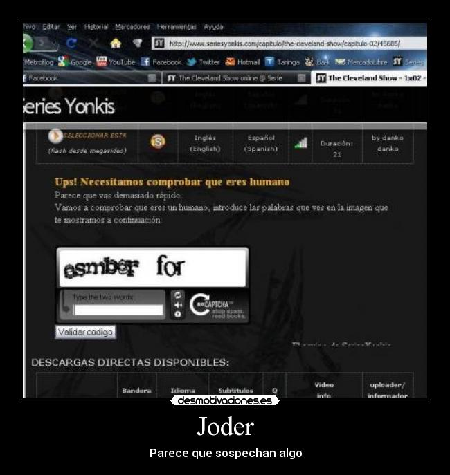 Joder - Parece que sospechan algo