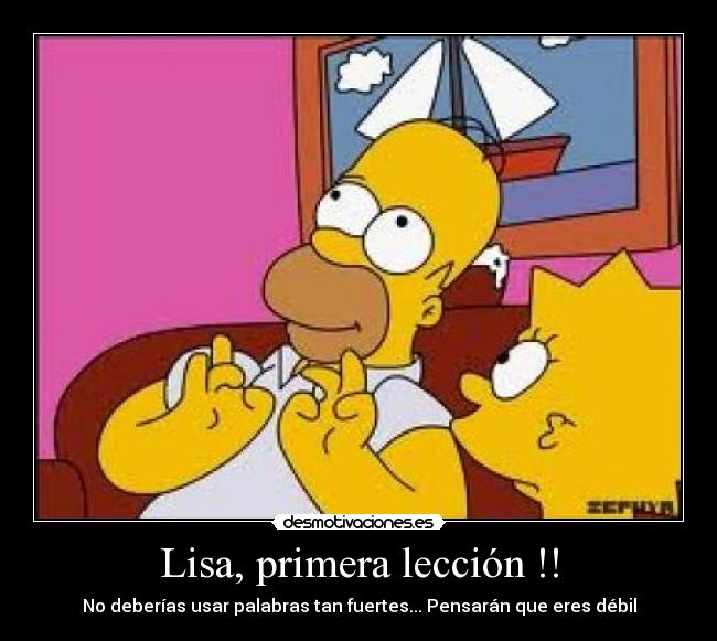 Lisa, primera lección !! - 