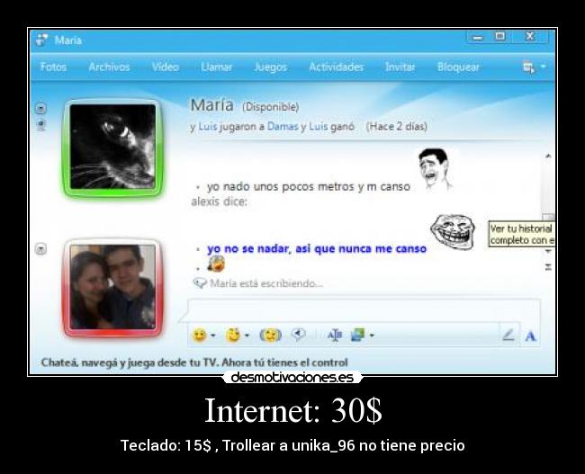 Internet: 30$ -