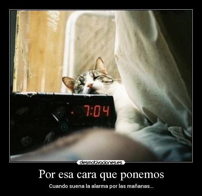 Por esa cara que ponemos - Cuando suena la alarma por las mañanas...