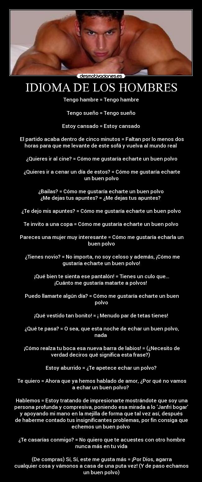 IDIOMA DE LOS HOMBRES - 