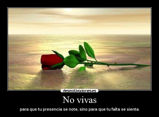 No vivas -