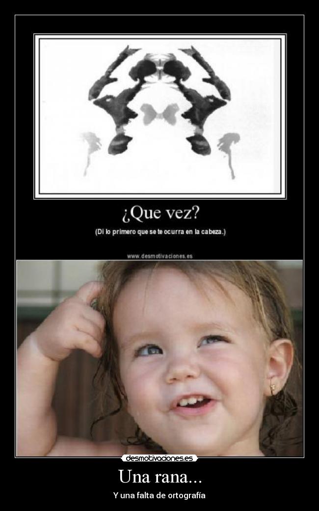 Una rana... - Y una falta de ortografía