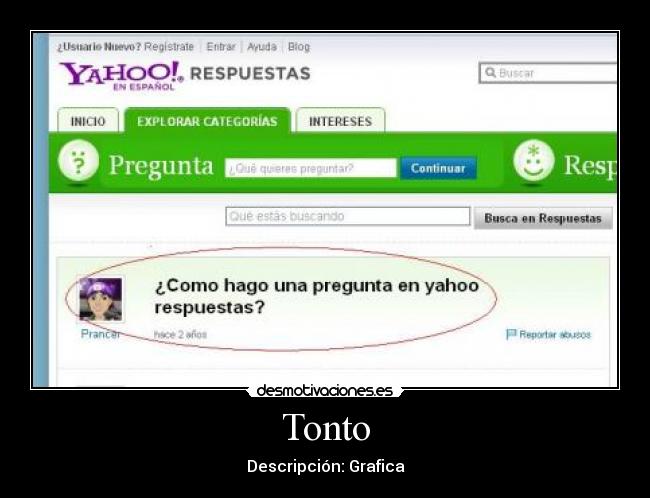 Tonto - Descripción: Grafica