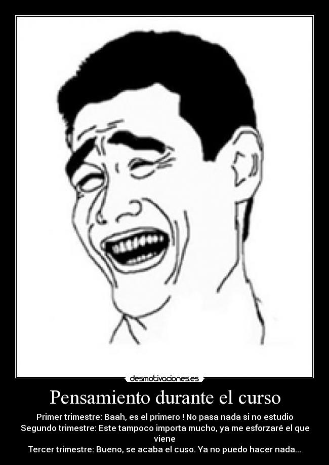 Pensamiento durante el curso - 