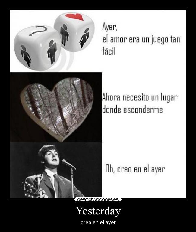 Yesterday - creo en el ayer