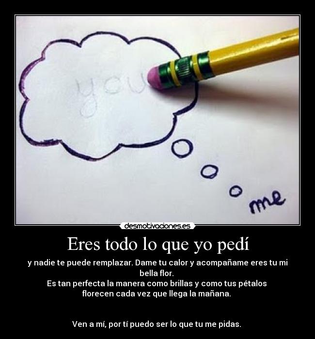 Eres todo lo que yo pedí -