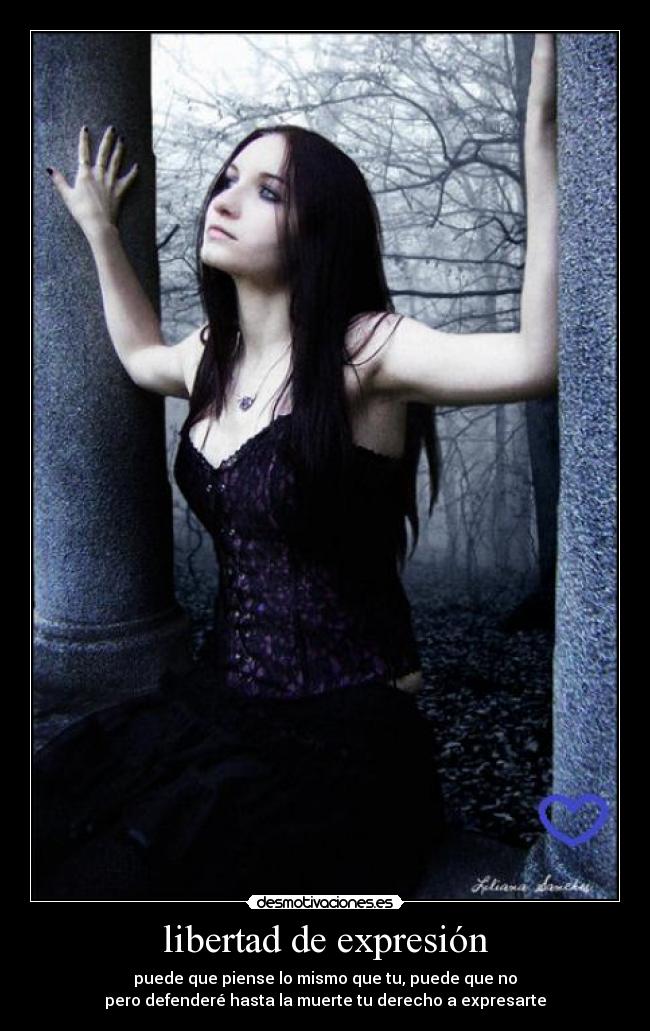 libertad de expresión - puede que piense lo mismo que tu, puede que no
pero defenderé hasta la muerte tu derecho a expresarte