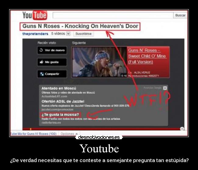 carteles youtube sus preguntas sin sentido desmotivaciones