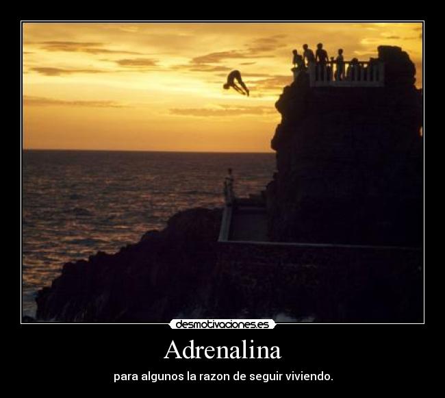 Adrenalina - para algunos la razon de seguir viviendo.