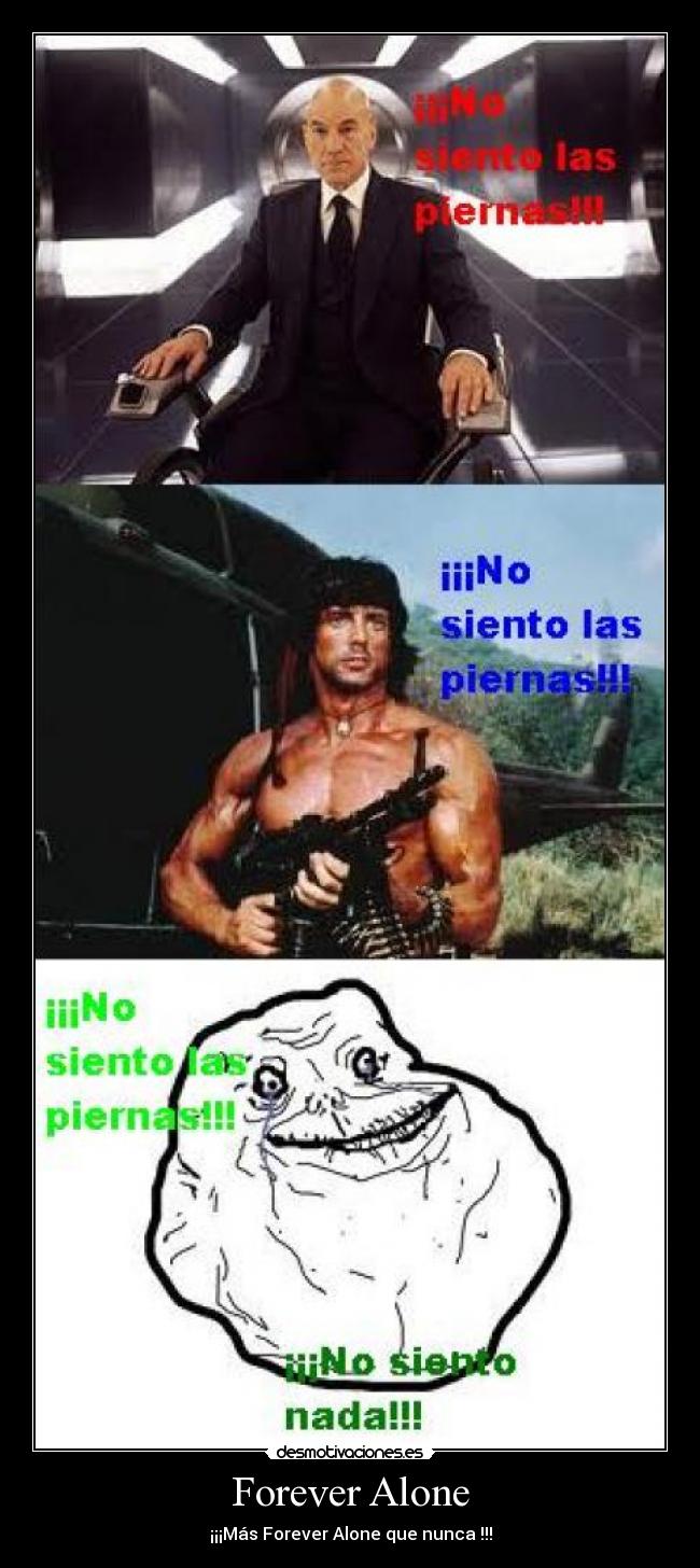 carteles forever alone rambo profesor xabier desmotivaciones