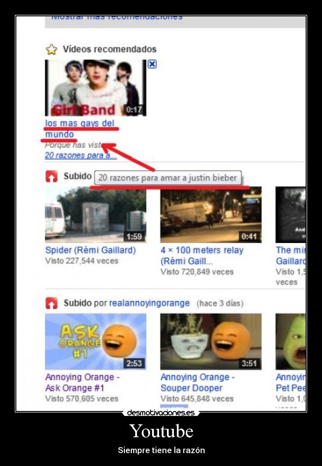 Youtube - Siempre tiene la razón