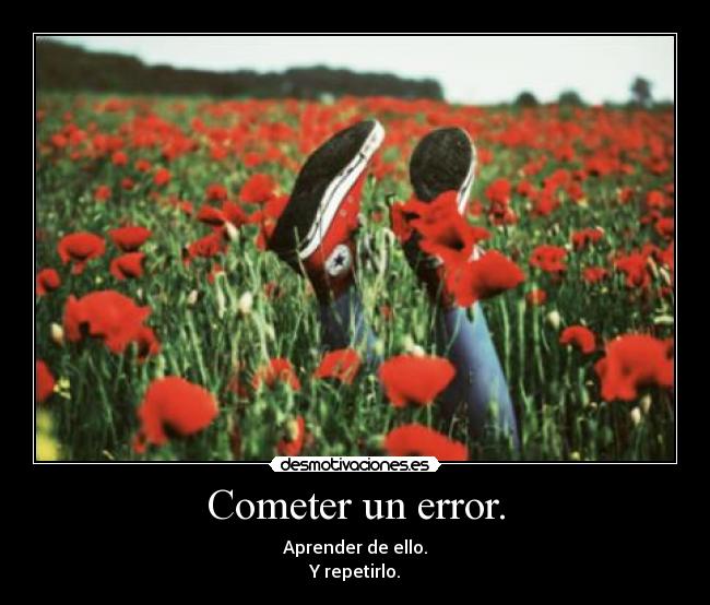 Cometer un error. - 