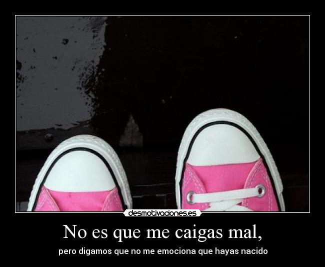 No es que me caigas mal, -