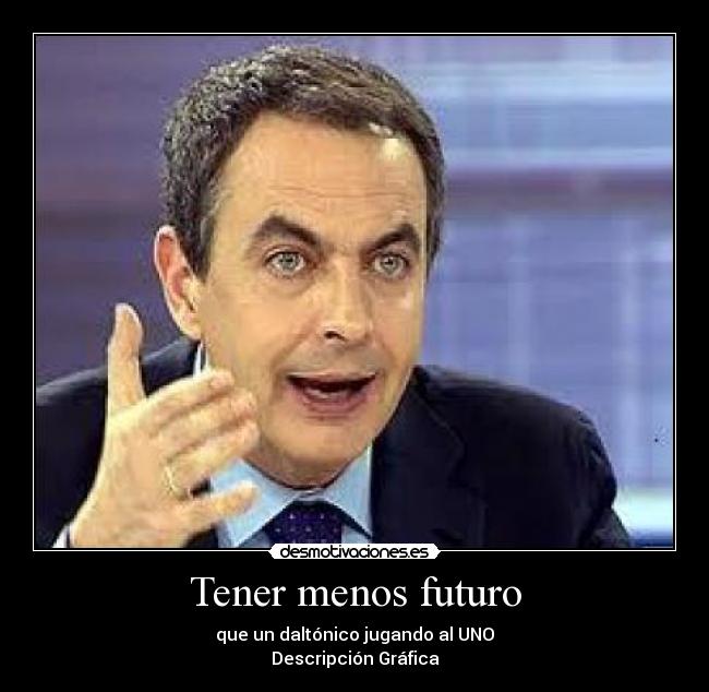 Tener menos futuro - que un daltónico jugando al UNO
Descripción Gráfica