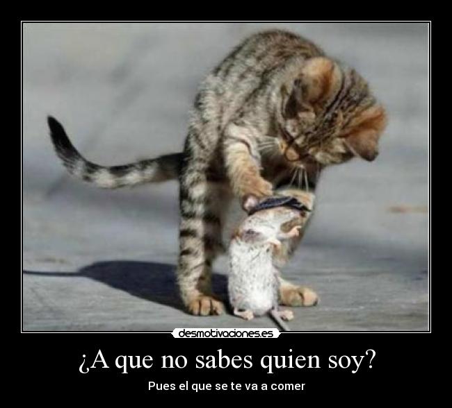 ¿A que no sabes quien soy? - Pues el que se te va a comer