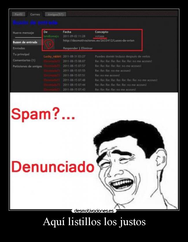 Aquí listillos los justos -