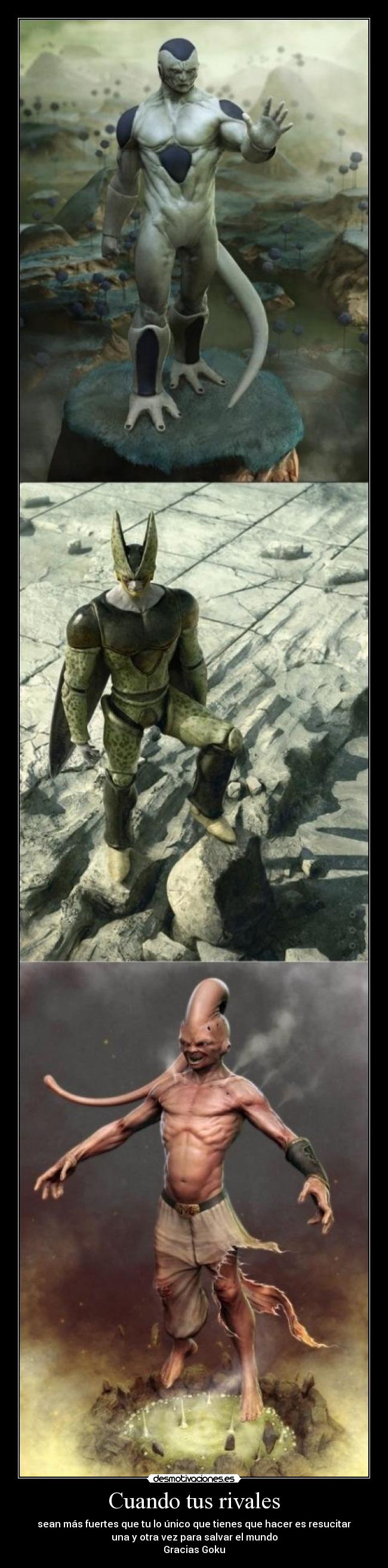 carteles goku desmotivaciones