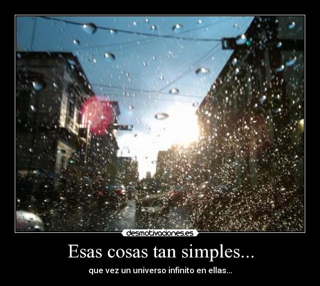 Esas cosas tan simples... -