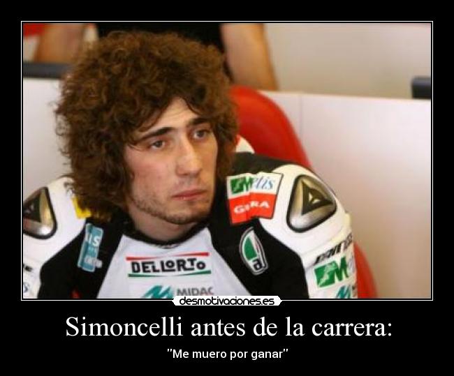 Simoncelli antes de la carrera: - Me muero por ganar