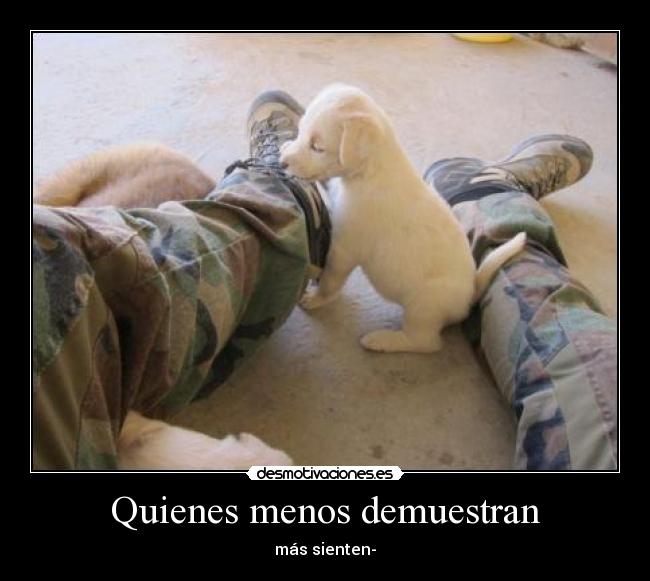 Quienes menos demuestran - más sienten-