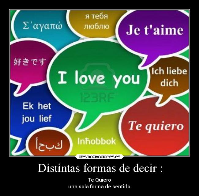 Distintas formas de decir : -