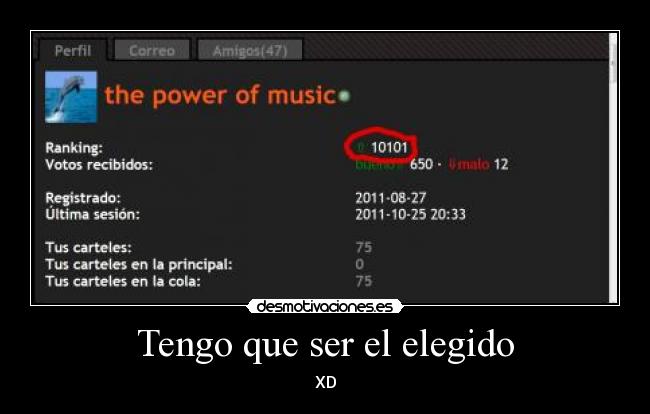 Tengo que ser el elegido -