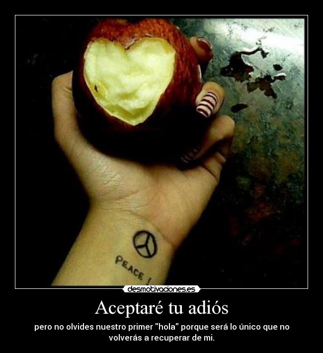 Aceptaré tu adiós - 