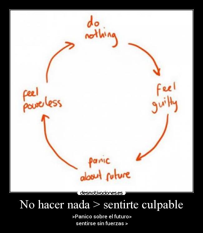 No hacer nada > sentirte culpable -