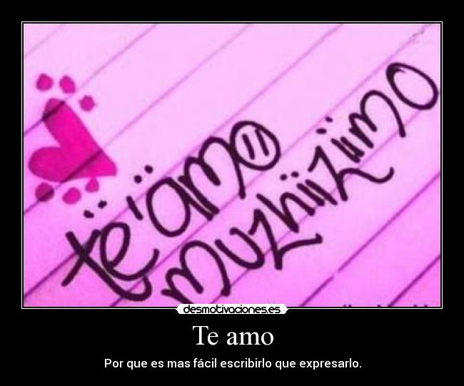 Te amo -