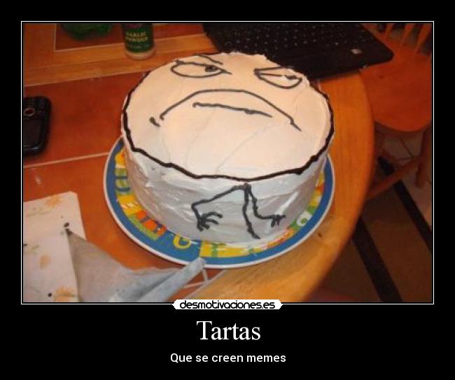 carteles tarta cake fuck yeah meme desmotivaciones