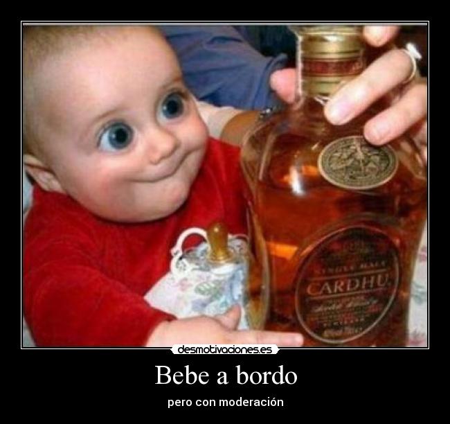 Bebe a bordo - pero con moderación