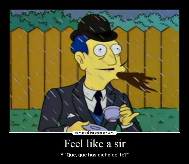 Feel like a sir - Y Que, que has dicho del te?