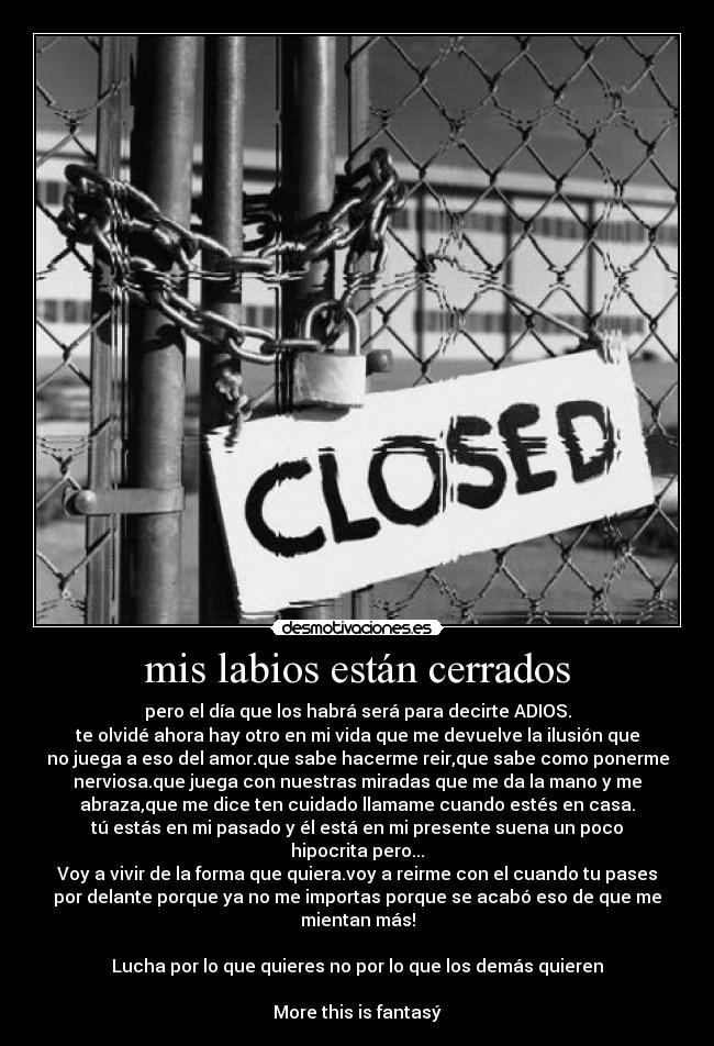 mis labios están cerrados - 