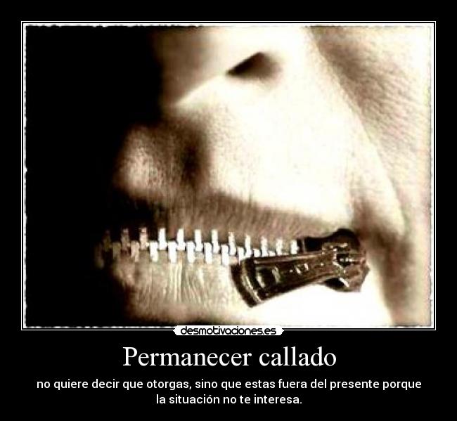 Permanecer callado -