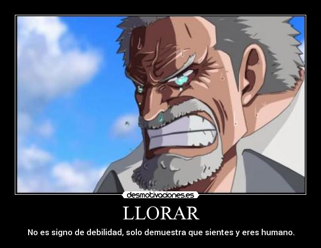 LLORAR - No es signo de debilidad, solo demuestra que sientes y eres humano.