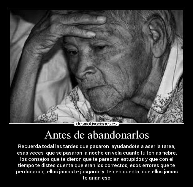 Antes de abandonarlos - 