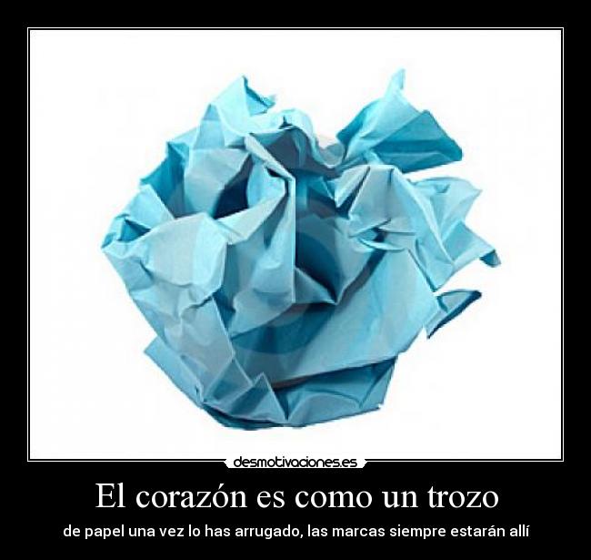 carteles corazon corazon como trozo papel desmotivaciones