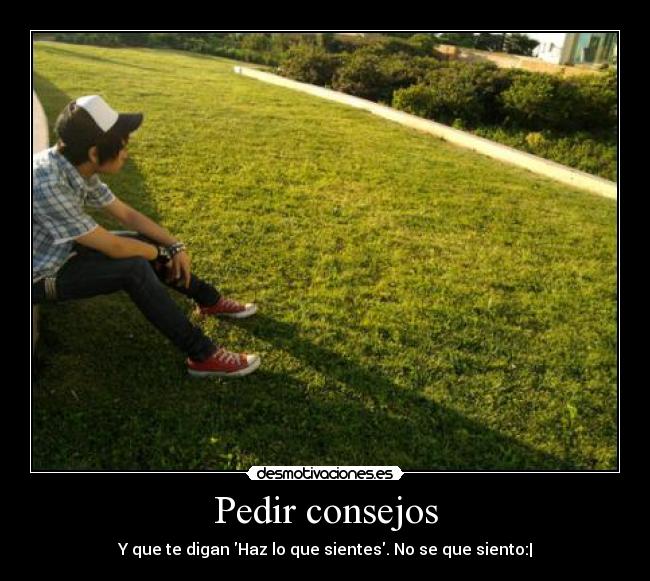 Pedir consejos - Y que te digan Haz lo que sientes. No se que siento:|