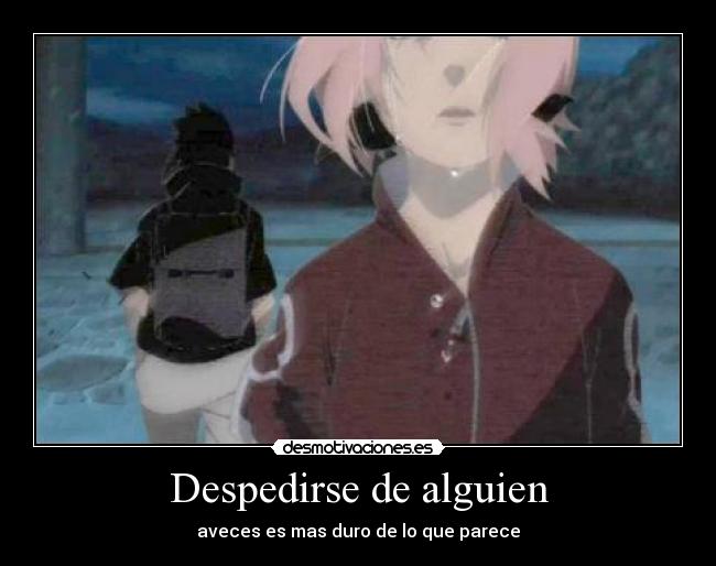 Despedirse de alguien -