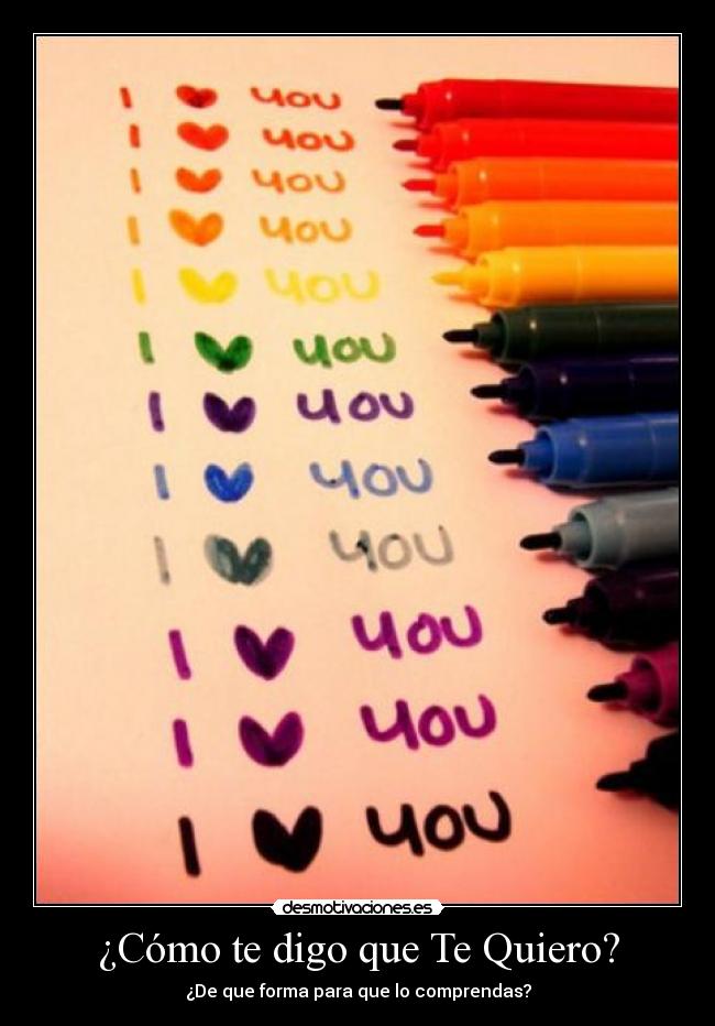 carteles como digo que quiero que forma para que comprendas love you leonelicod desmotivaciones