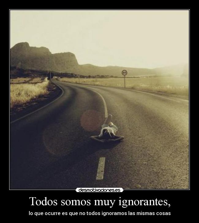 Todos somos muy ignorantes, - lo que ocurre es que no todos ignoramos las mismas cosas